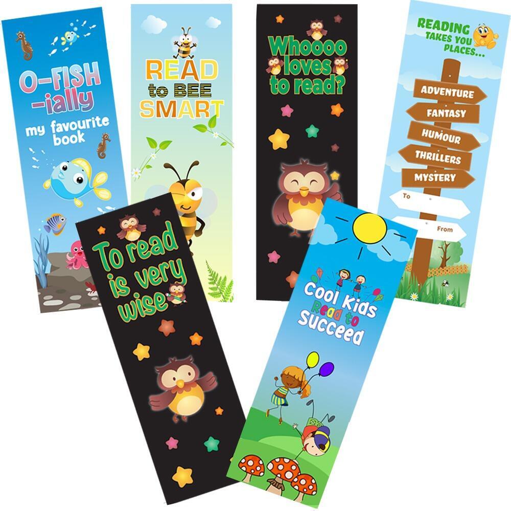 Reading Incentives | 6 Designs/Variety Pack of Colourful Bookmarks for Pupils Learning to Read