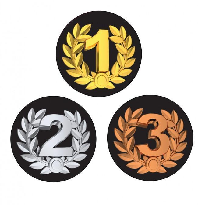 Award Stickers | 1, 2, 3 Stunning Wreath Design, Placement Award or Sports Day/Event Stickers
