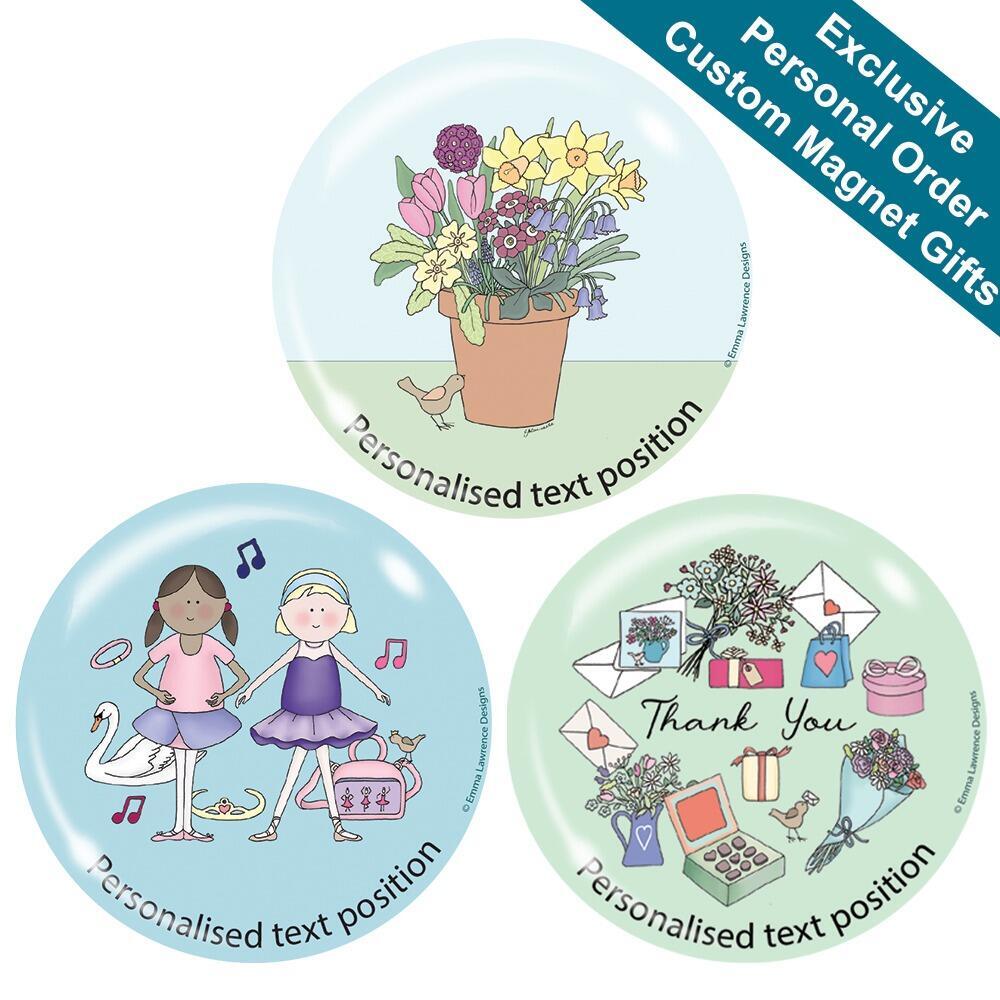 Designer Fridge Magnets | Personalise These Exclusive Designs by UK Designer Emma Lawrence