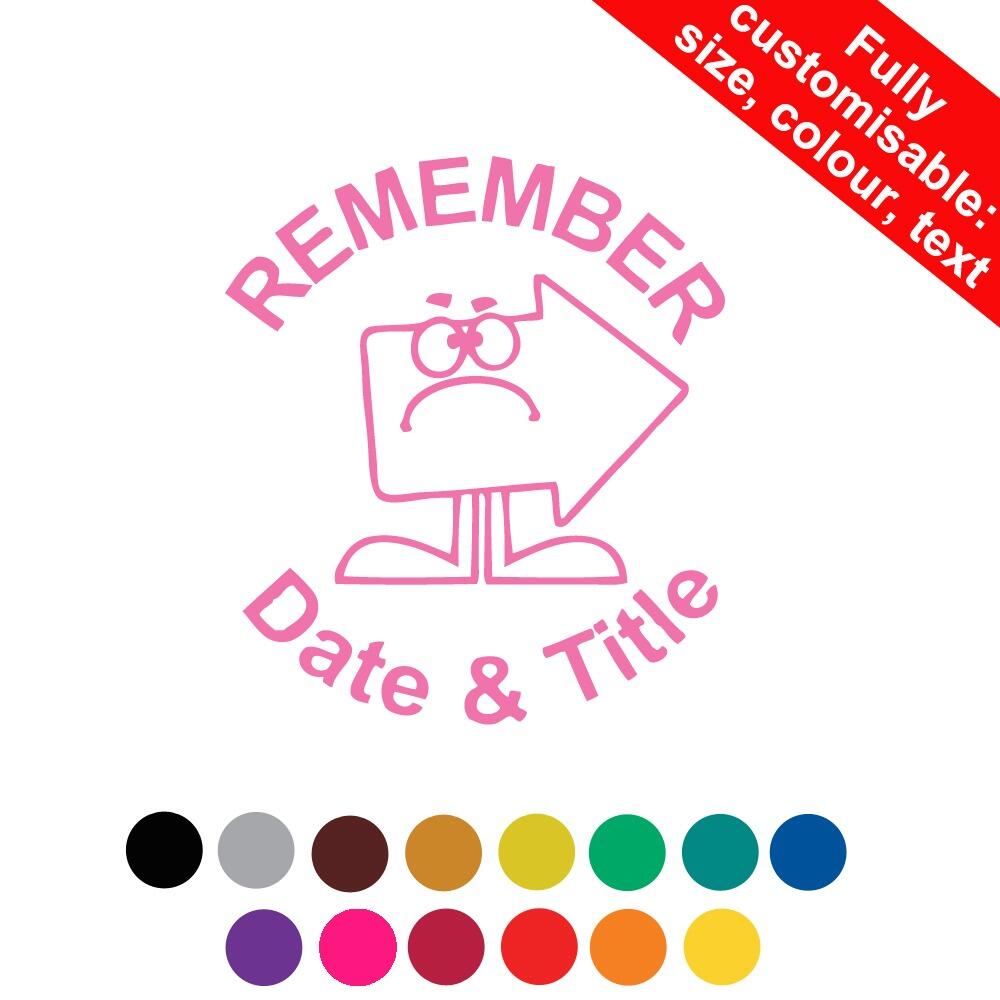 Self-inking Teacher Stamps | Remember Date & Title Personalised Teacher Stamp - 22mm
