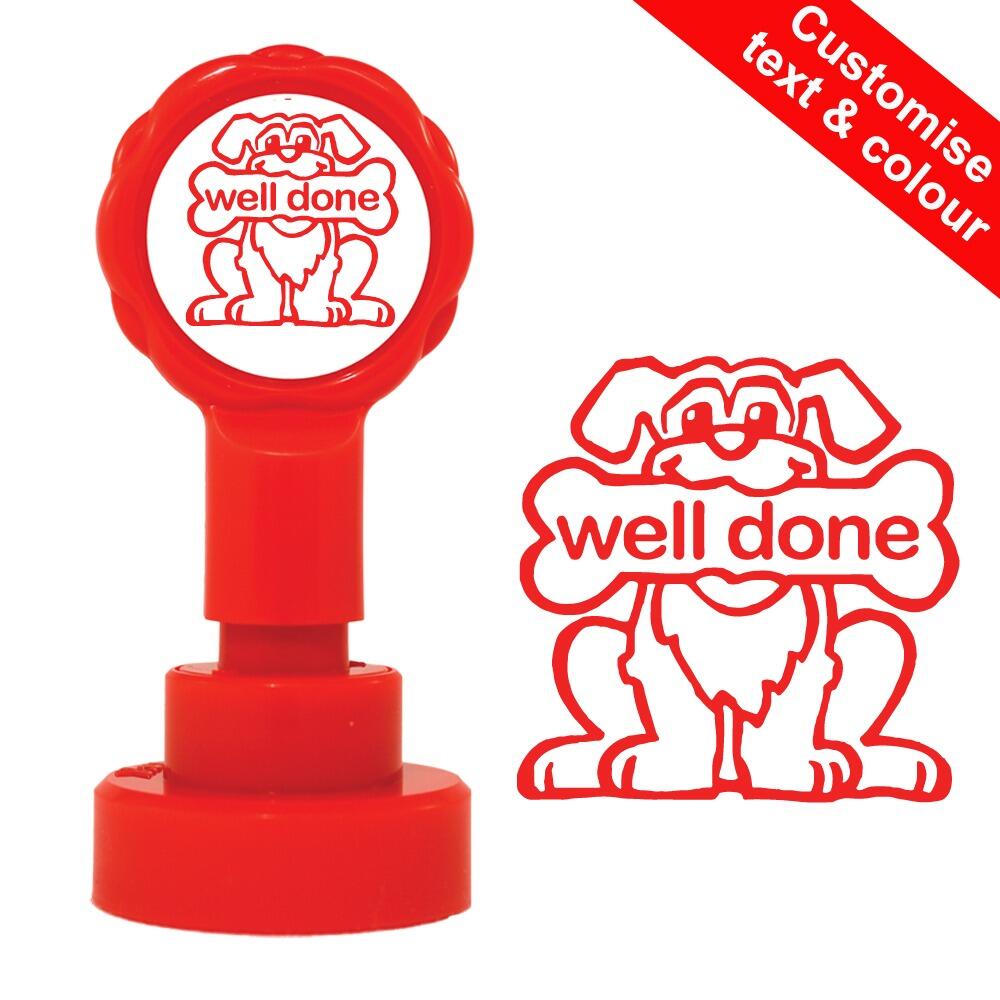 Teacher Stamps | Well Done School Stamp. Reinkable, 22mm, Customisable ...