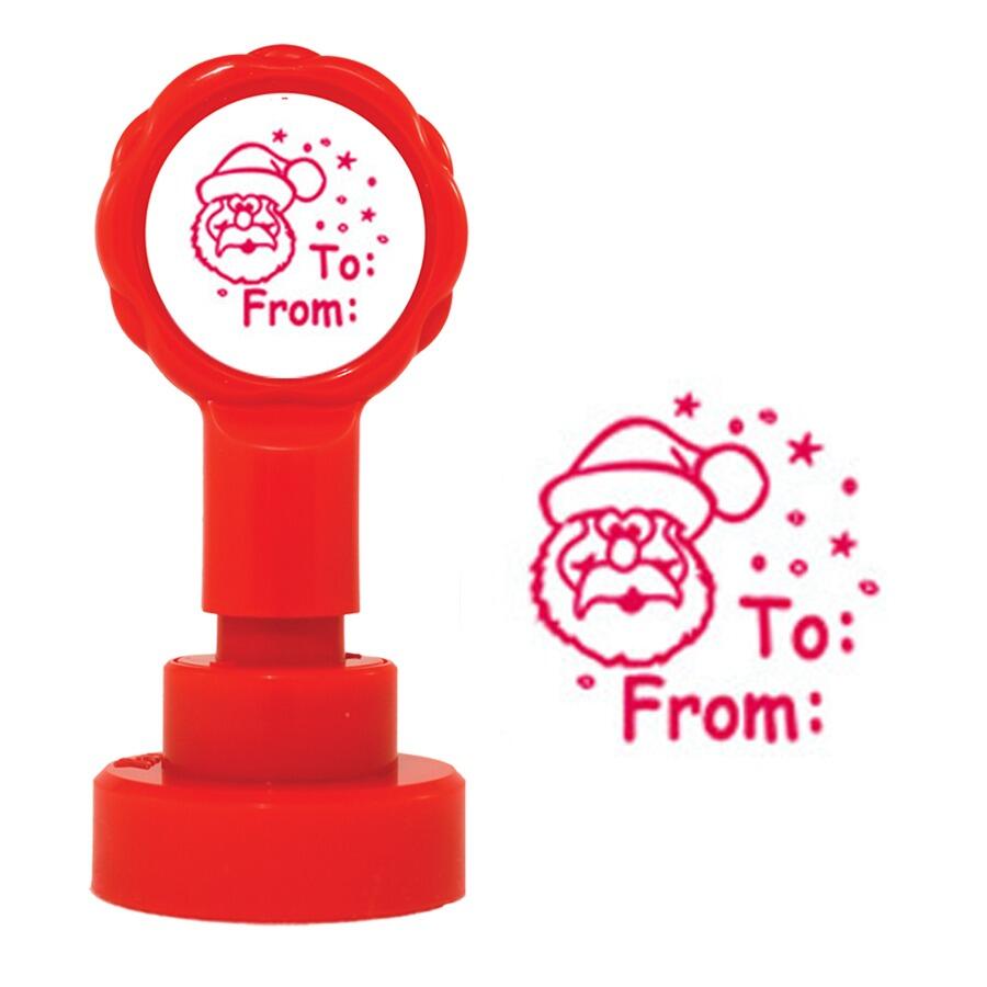 Teacher Stamps | Christmas Label School Stamp. Reinkable, 22mm - Super Sale Stock!