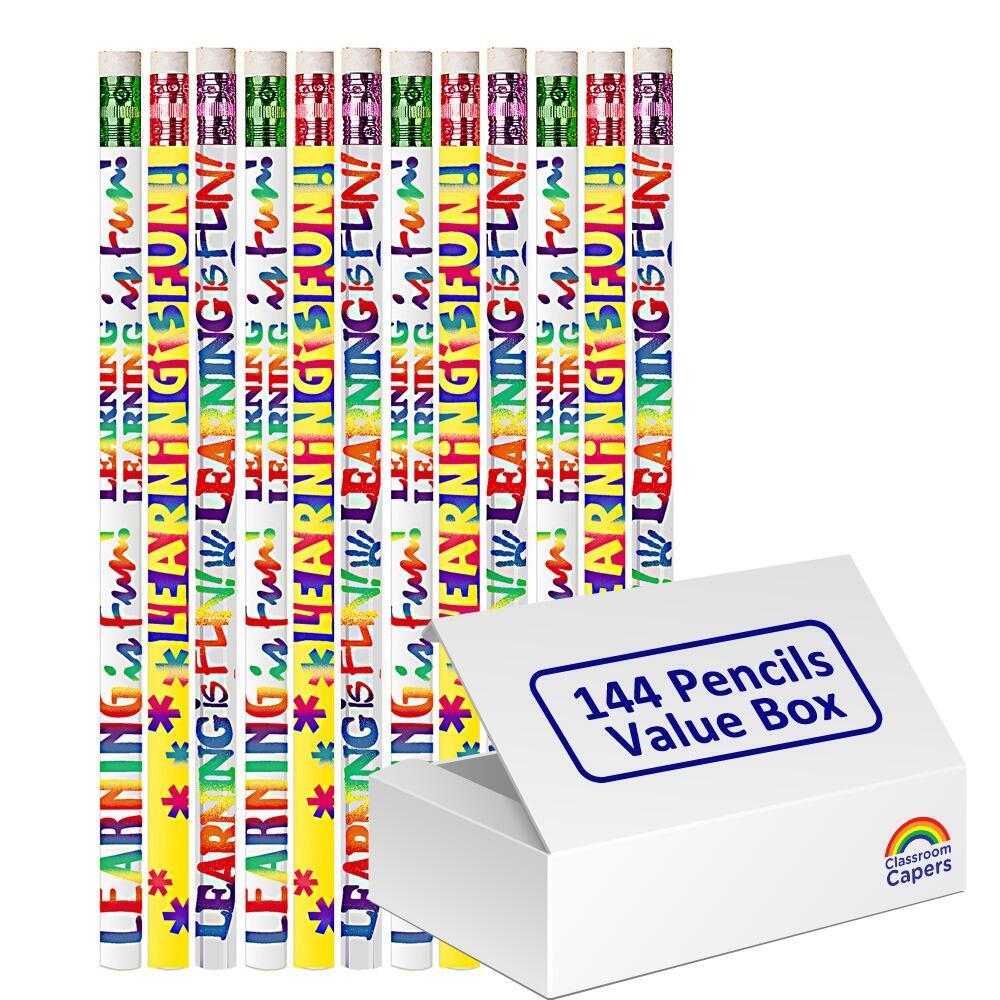 Bulk HB Pencils | 144 x Learning is Fun Pencils.
