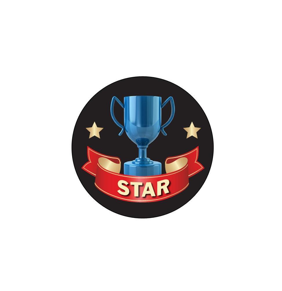 Teacher Stickers | 72 x "Star" Trophy Design Teacher Reward Stickers for All Achievers / Sports