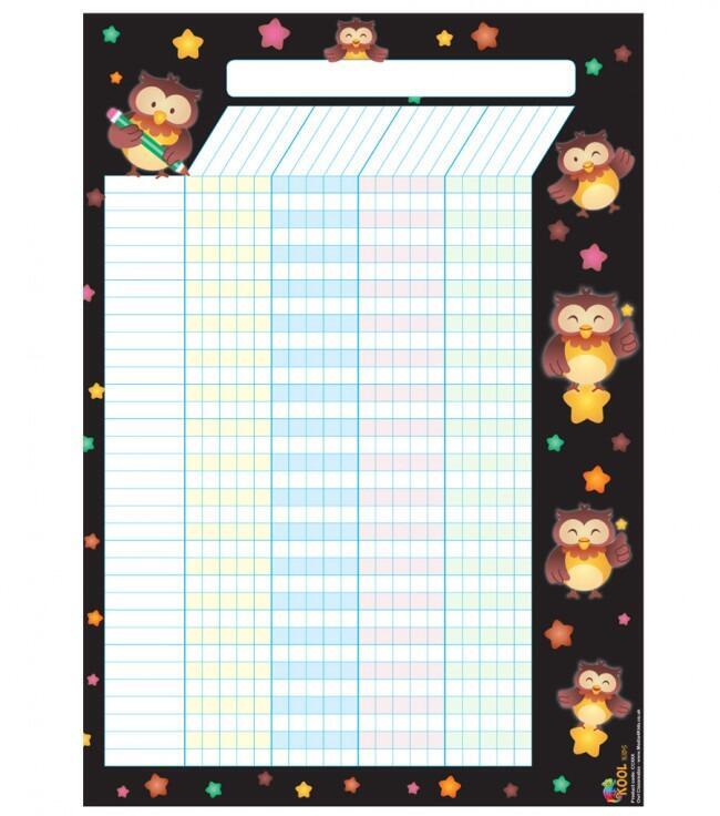 Reward Chart Posters | Owl Classmates Design, Class Reward Chart. Low Cost, Great Value!