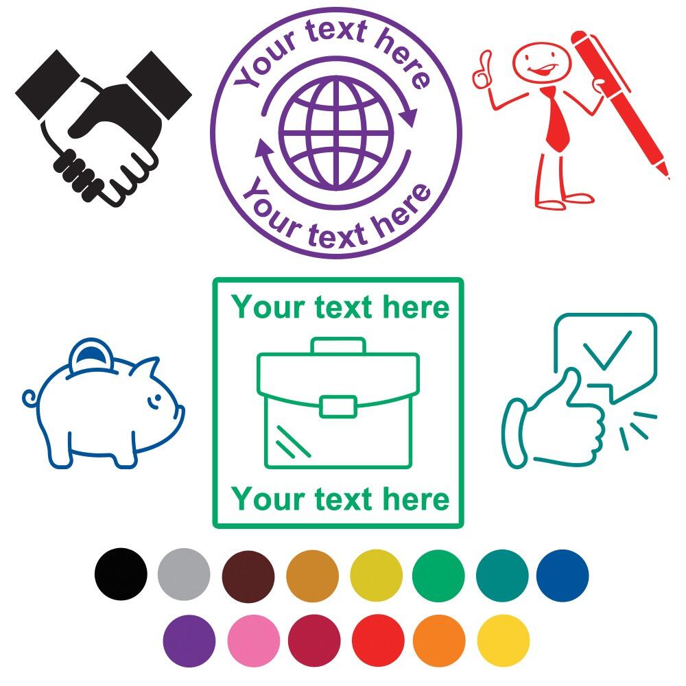 Custom Stamps | Personalised Business Studies/Economics Teacher Self-Inking Stamp. Custom Options