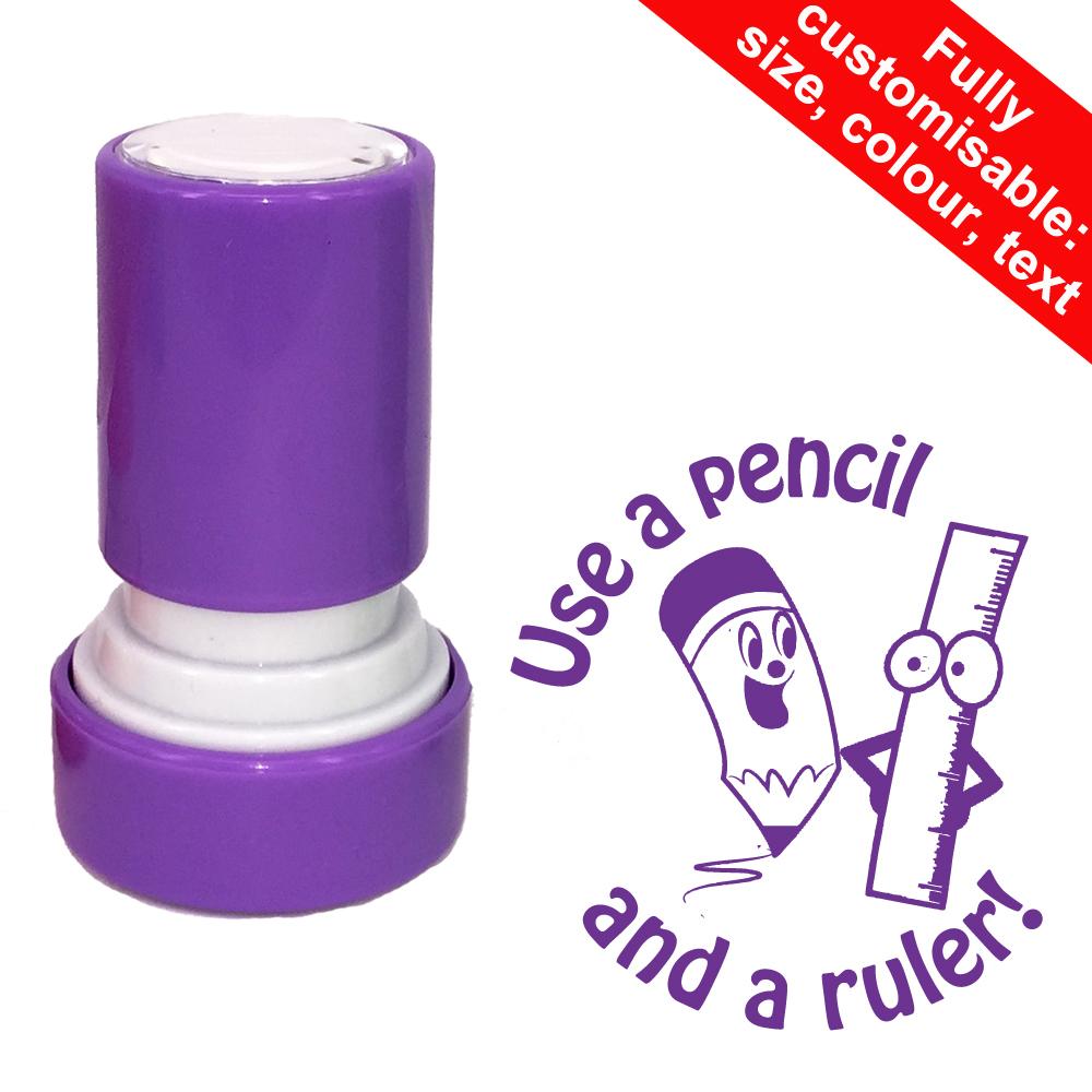 Teacher Stamps | Use a pencil and a ruler! Teacher Stamp