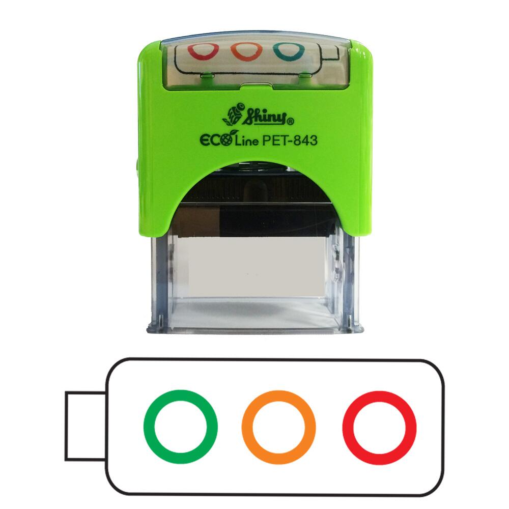 Teacher Stamps | Traffic Light Design, 3 Colour Rubber Stamper for ...