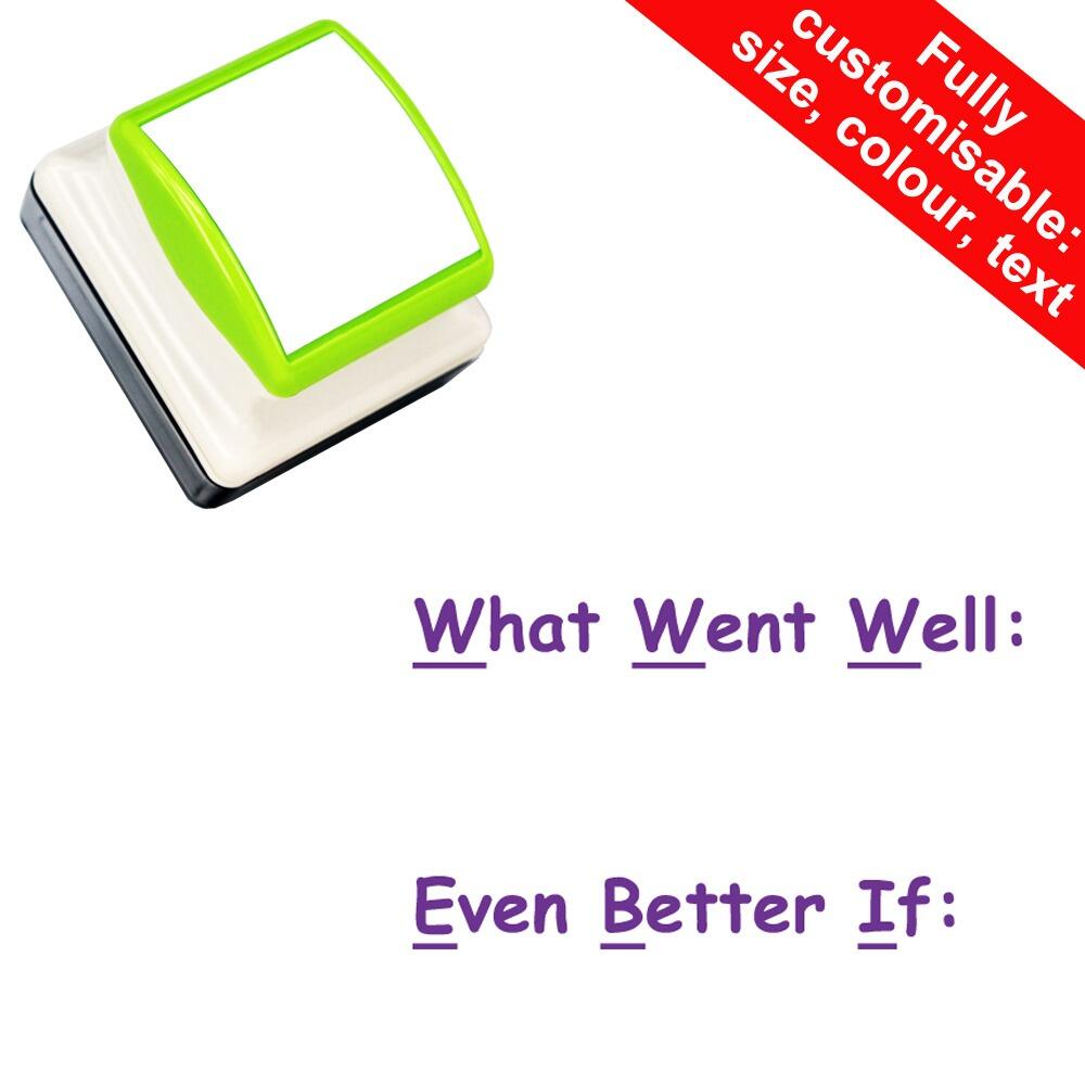 Feedback Stampers | What Went Well: / Even Better If: Teacher Stamp - 26x31mm