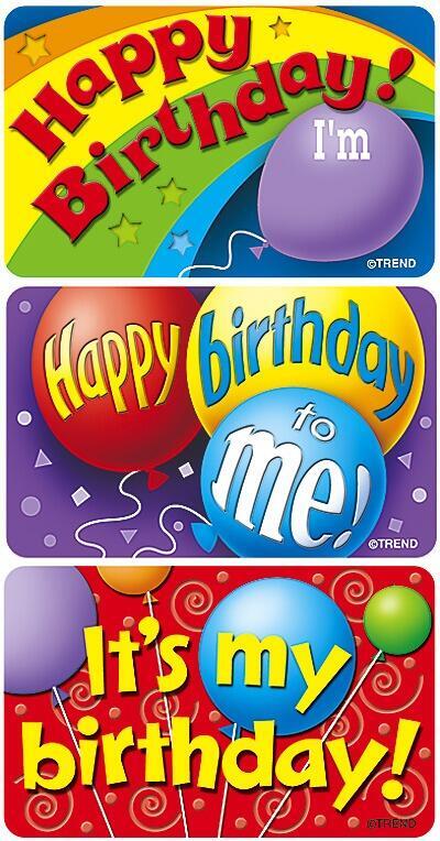 Birthday Stickers | 30 x Large and Colourful Happy Birthday Sticker Badges (T47303)