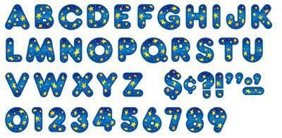Classroom Display Lettering | 10cm Star Bright Letters and Numbers x 70