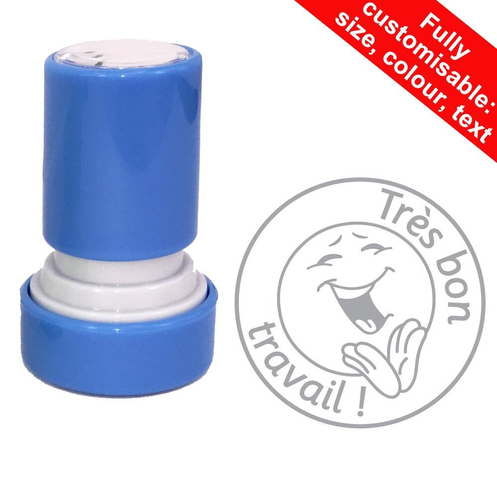French School Stampers | Très bon travail (Kool Smiles Emoji) French Teacher Stamp - 22mm
