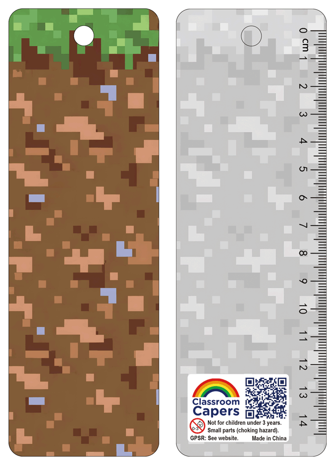 3D Bookmarks | 8-bit Brown Pixel 3D Bookmark for Gamers - Bulk Packs 20