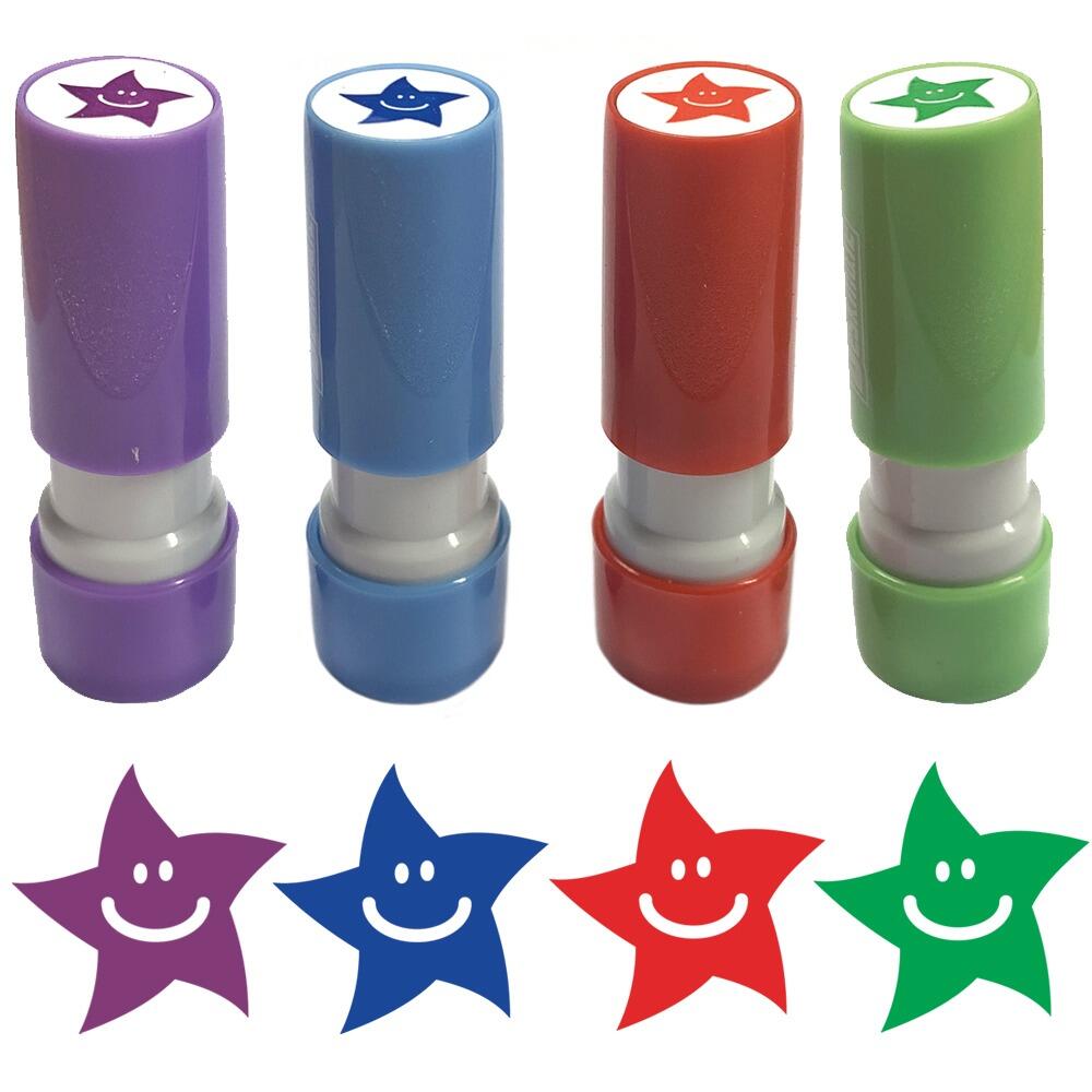 Small Self-inking Stamps | Mini, Cute Smiley Star Stamps for Teachers ...