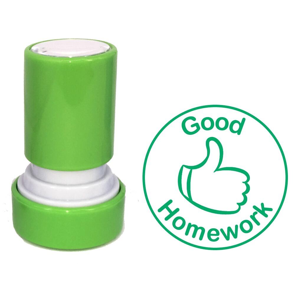Teacher Stamps | Green Good Homework, Self-inking Teacher Stamp for Praise / Reward