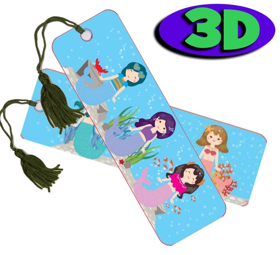 3D Bookmarks | Colourful Mystical Mermaids 3D Bookmarks - Ideal Reading Incentive/Class Present
