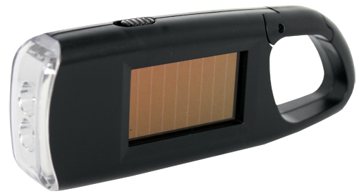 POWERplus Viper Pocket Sized Solar Powered LED Flashlight with Carabina Clip