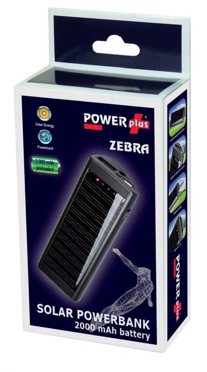 POWERplus Zebra 2000 mAh Solar Power Bank