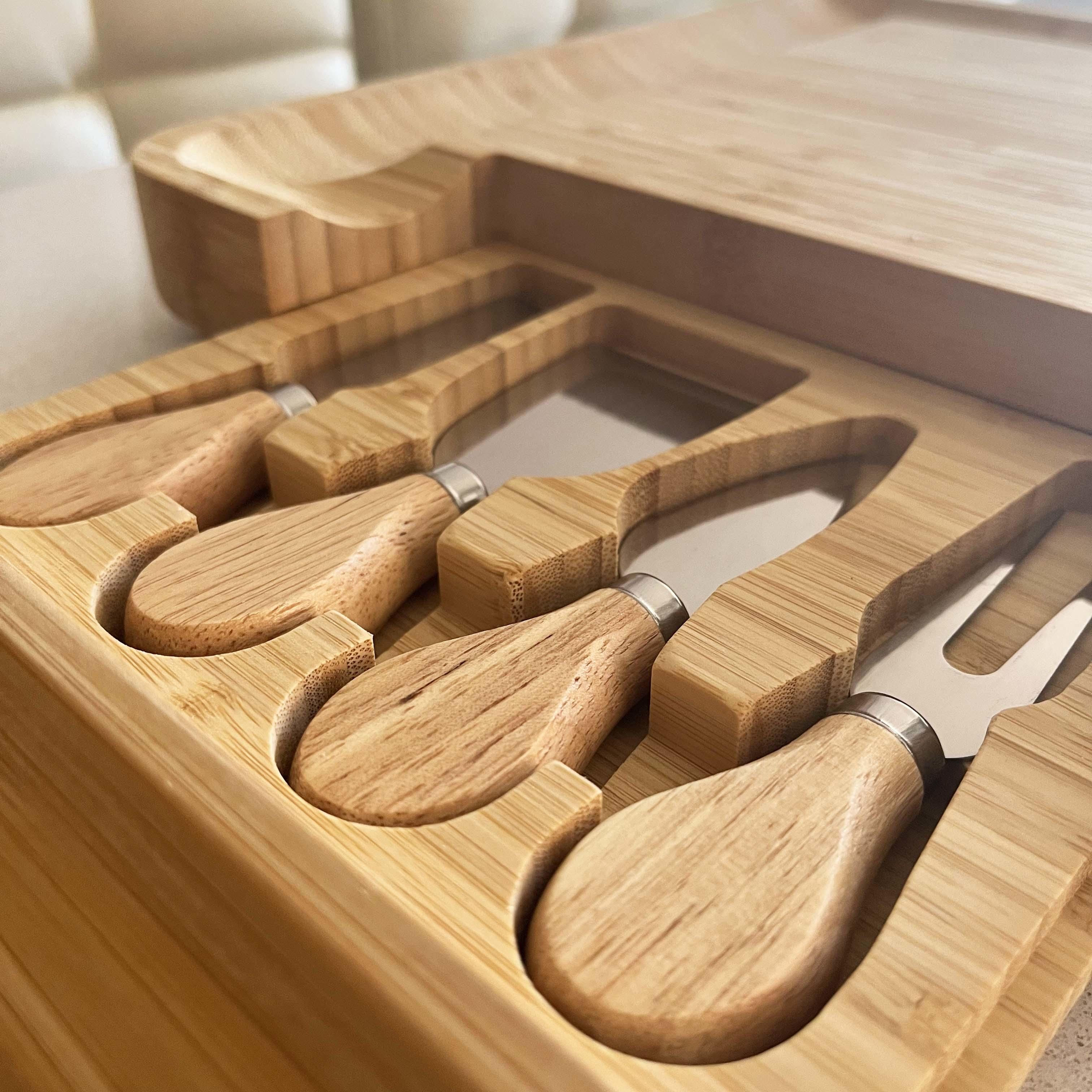 Bamboo Cheese Board & Knife Set