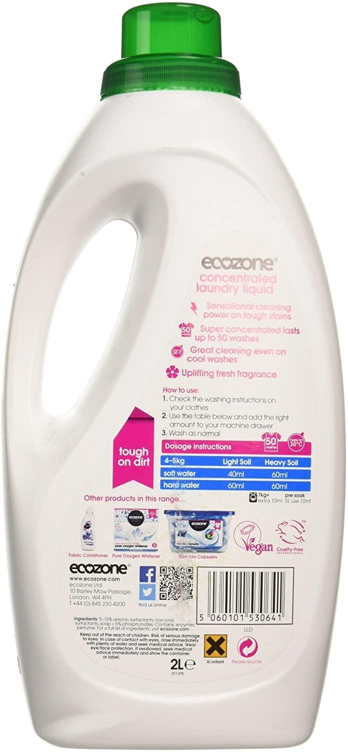 EcoZone Concentrated Laundry Bio Liquid 2 Ltr (50 Washes)
