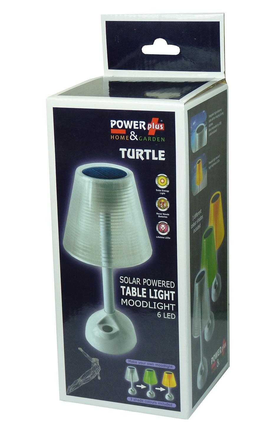 POWERplus Turtle Solar & USB Powered LED Table Lamp
