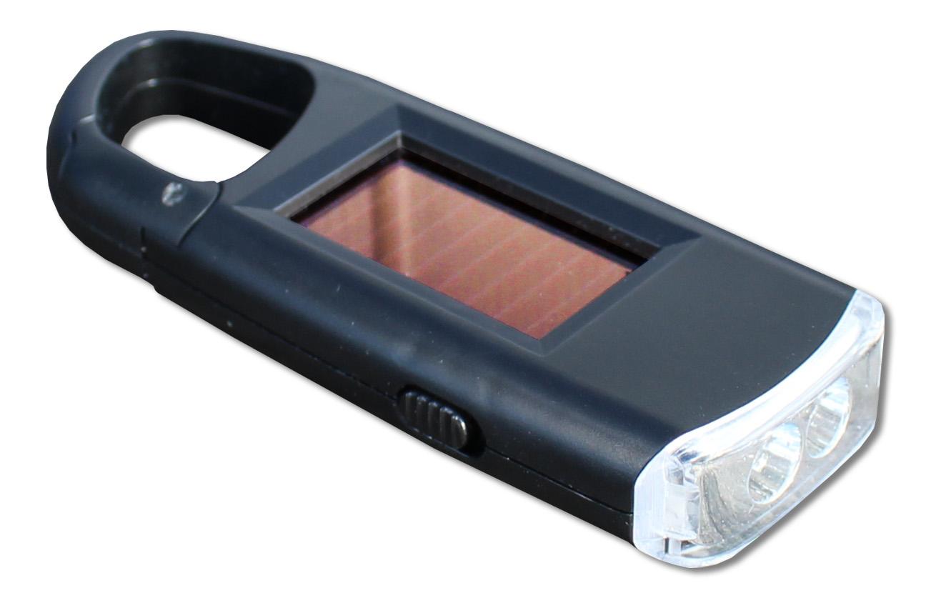 POWERplus Viper Pocket Sized Solar Powered LED Flashlight with Carabina Clip