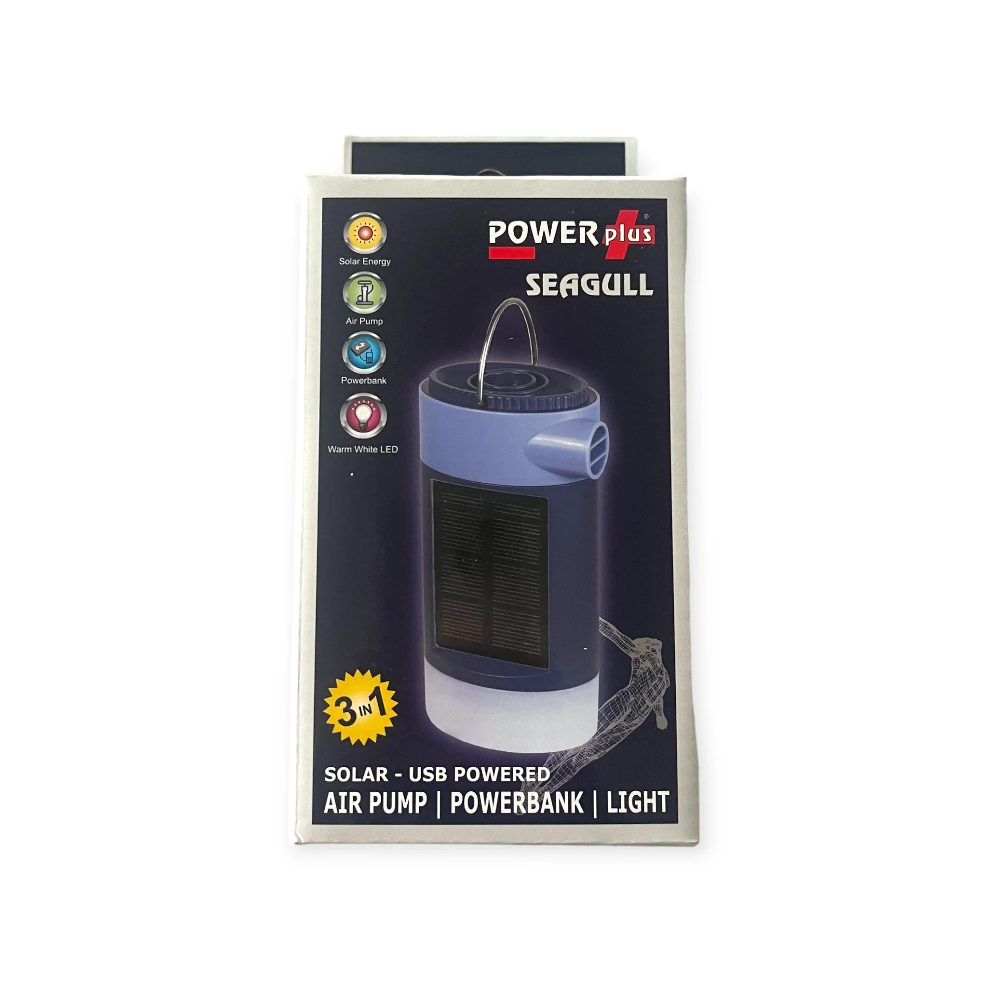 POWERplus Seagull Solar Powered Air Pump Powerbank & Lantern