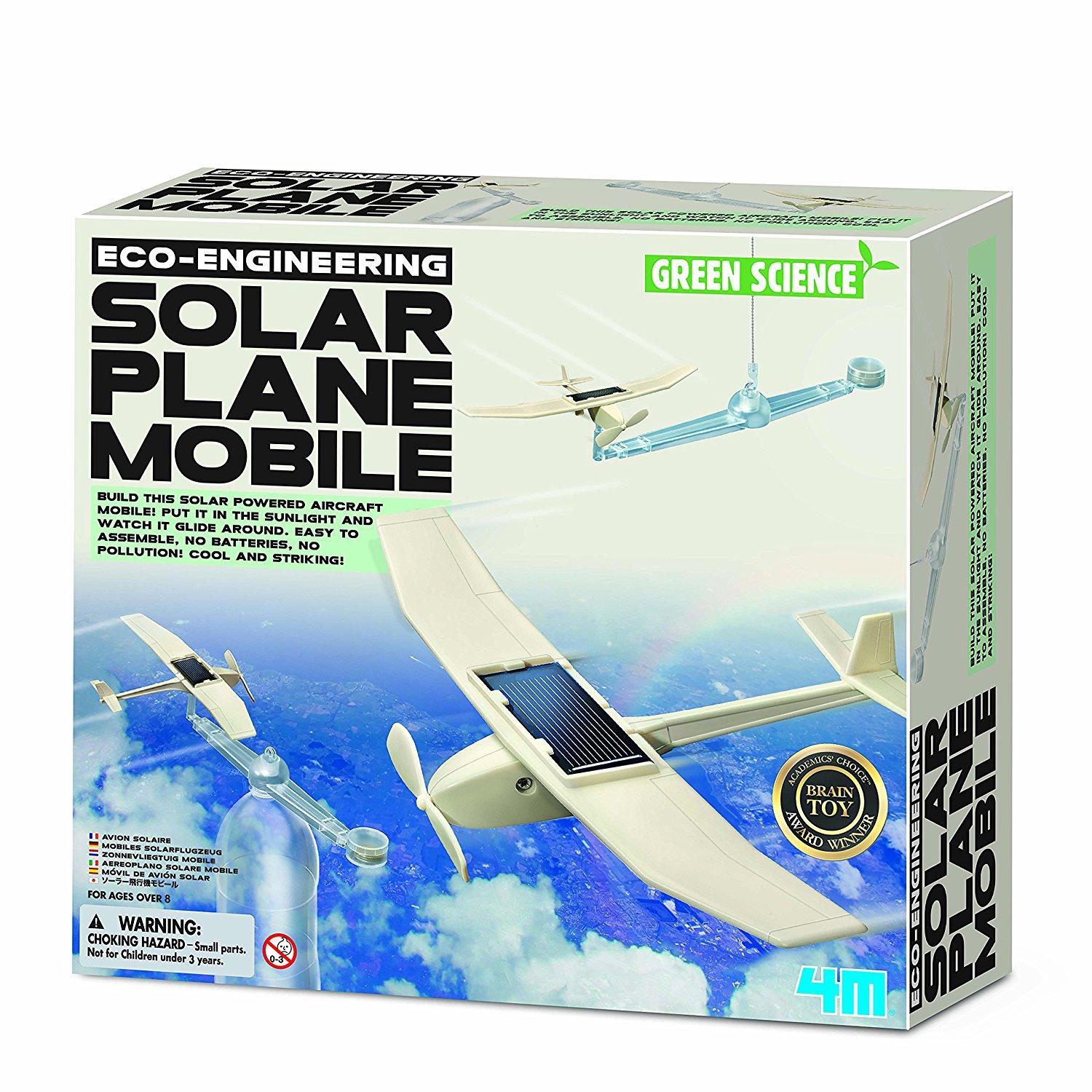 4M Green Science Solar Plane Mobile