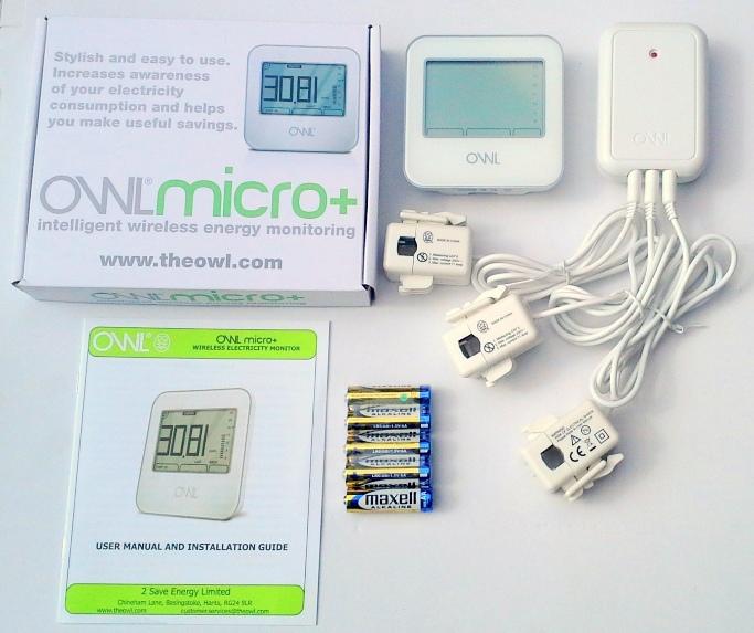 OWL Micro+ CM180 Three Phase Pack Wireless Home Energy Monitor, 3 x 71 amps