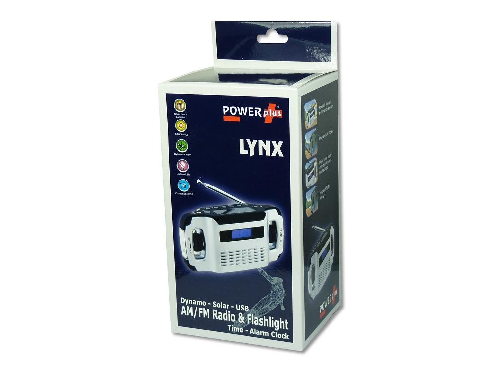 Powerplus Lynx Solar & Dynamo Powered Radio Torch