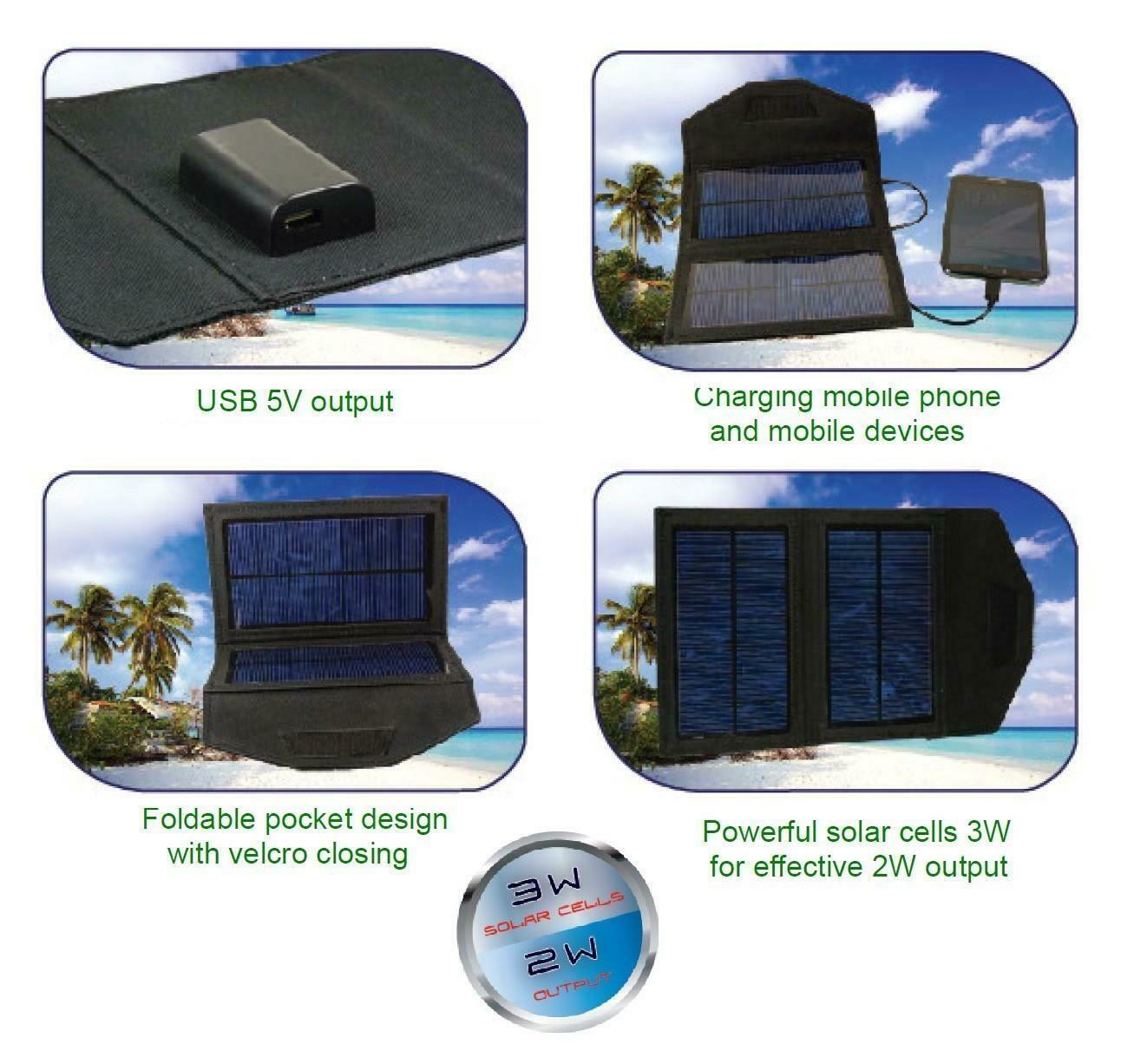 POWERplus Fox Pocket Size Solar Charger Features