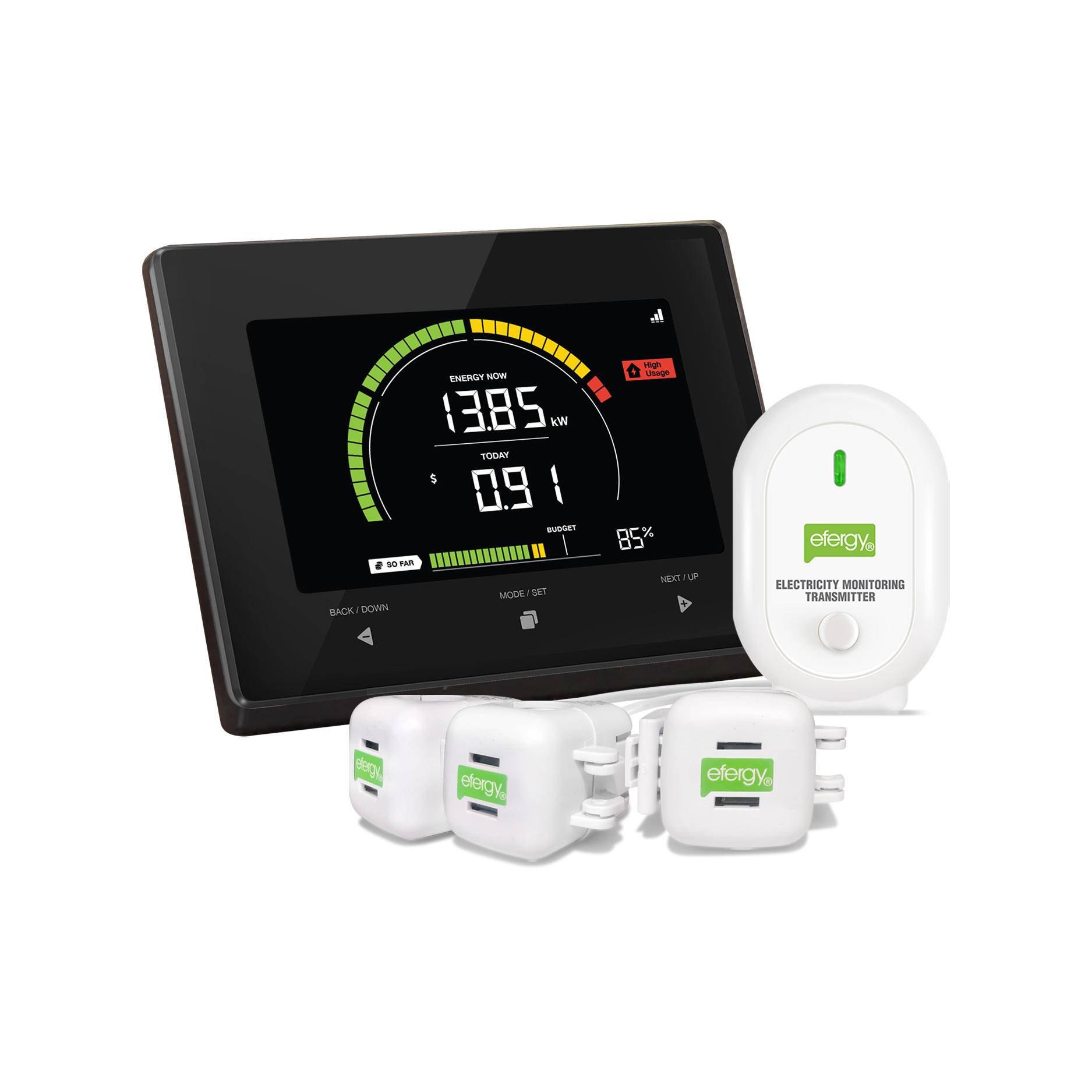 Efergy E-Max XL Kit - 3 Phase Electricity Monitor (Max 3 x 200 Amp, 90-600 Volt)