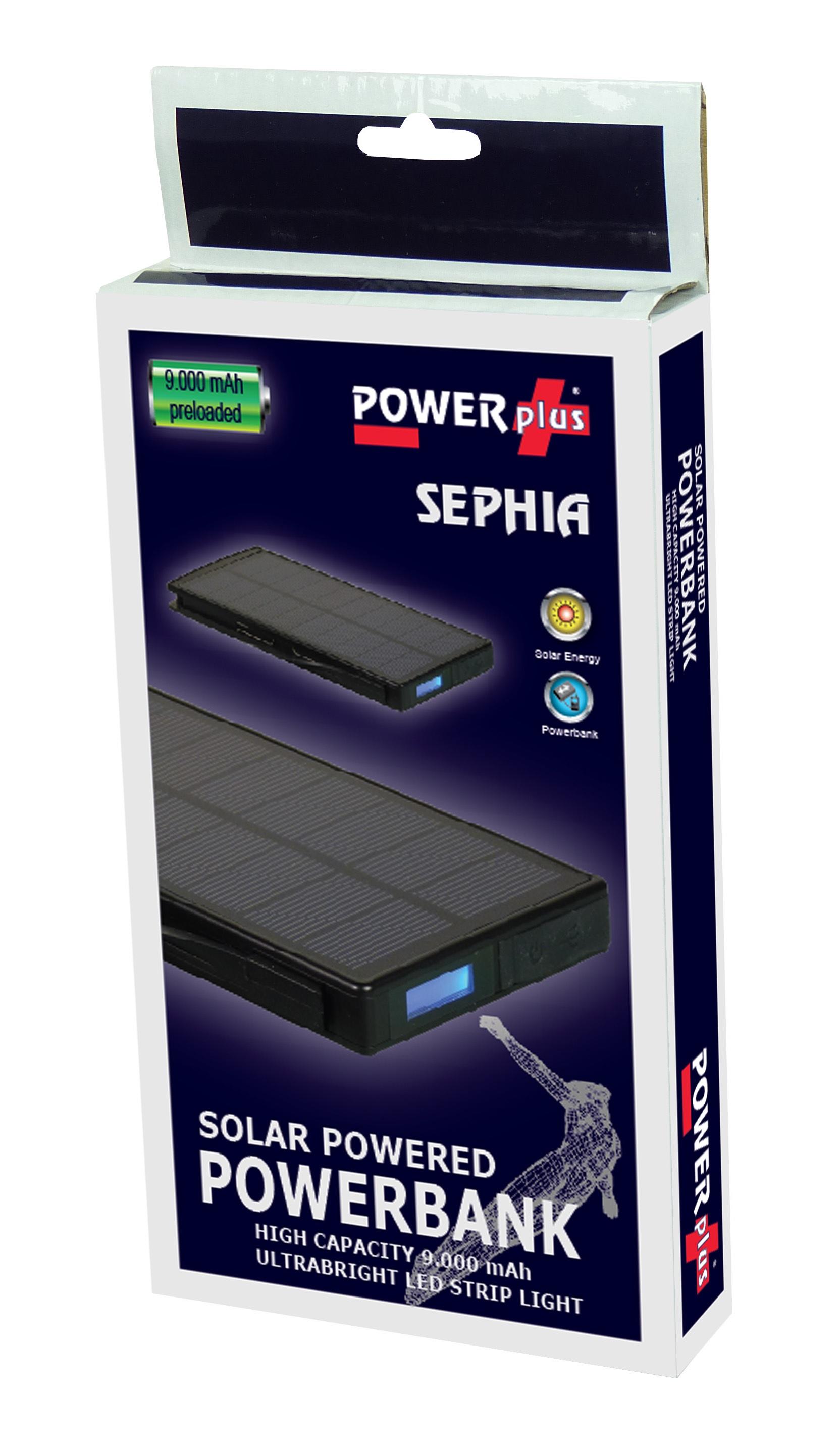 POWERplus Sephia High Capacity Solar Powerbank 9000 LED Strip Light