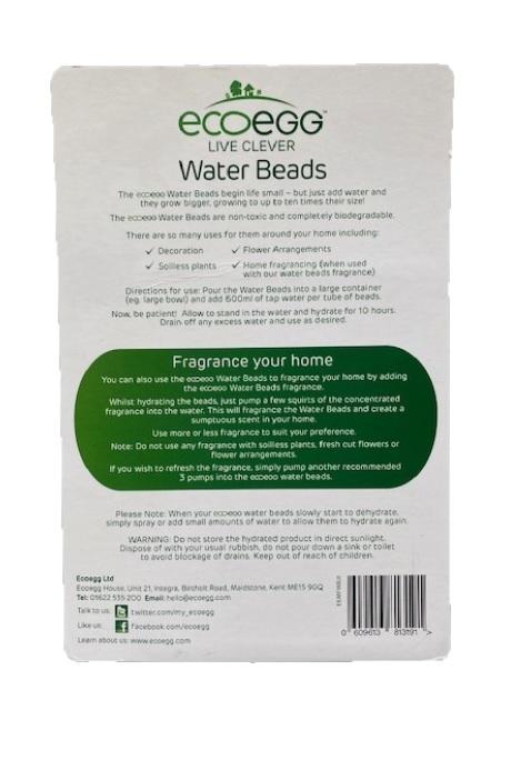 Ecoegg Water Beads Orange packet back