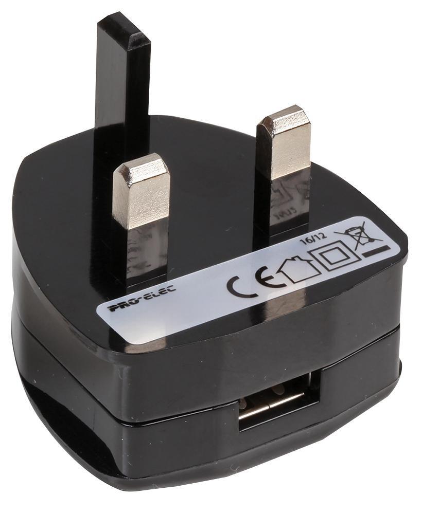 Pro-Elec USB Mains Charger, 5V, 1.2A  