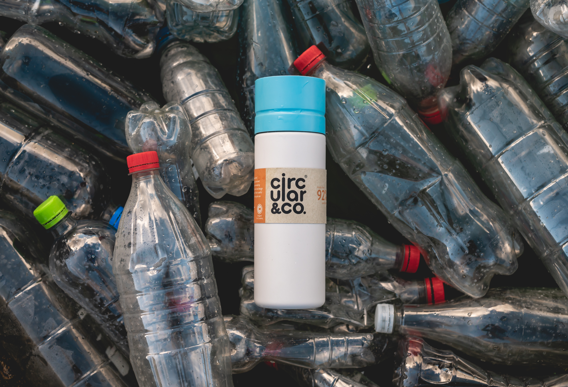 Circular&Co 600ml Water Bottle Chalk - save plastic