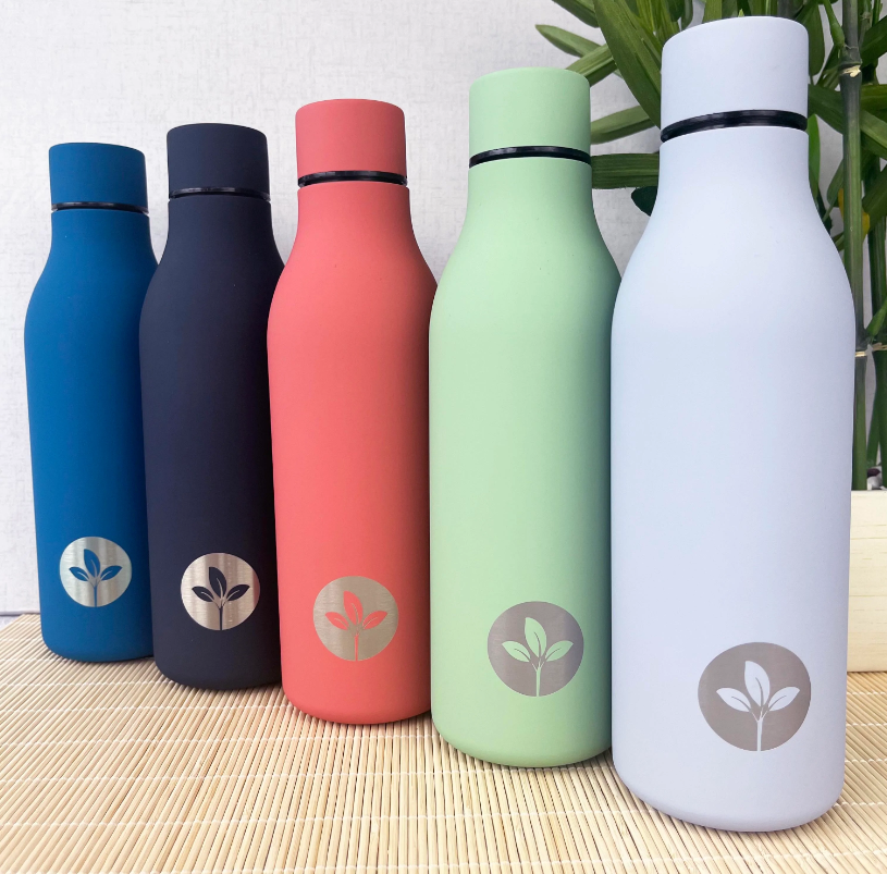 Cherish Planet Soft-Touch Stainless Steel Water Bottle 550ml