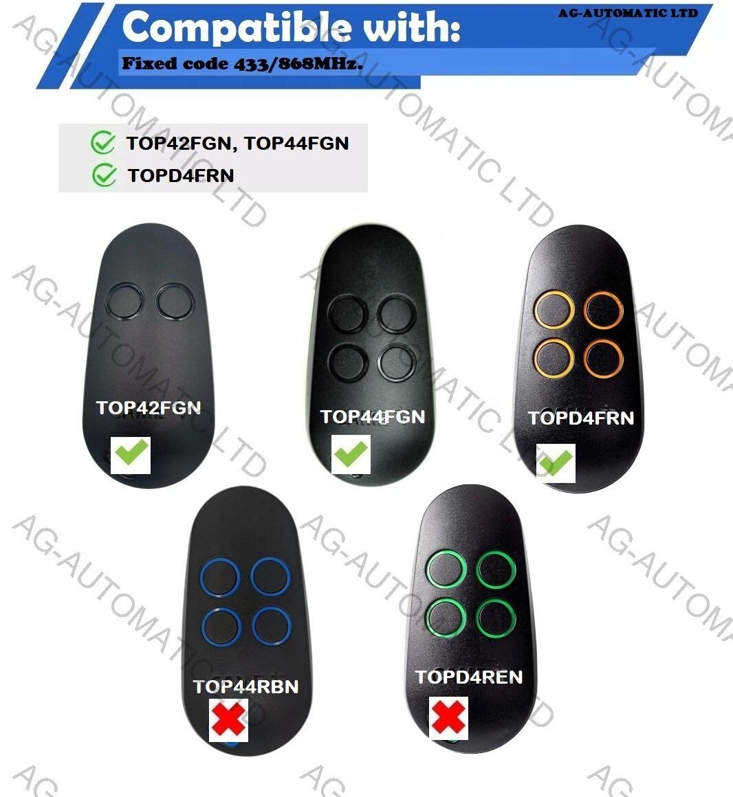 Fixed Remote Control CAME TOPD4FRN Remote control