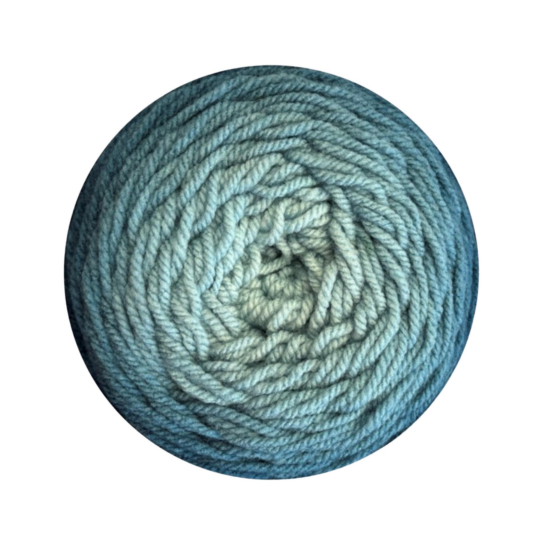 Stylecraft Horizon Chunky Yarn Teals 5561 – 200g cake with ombré gradient shades of teal blue from dark to light.