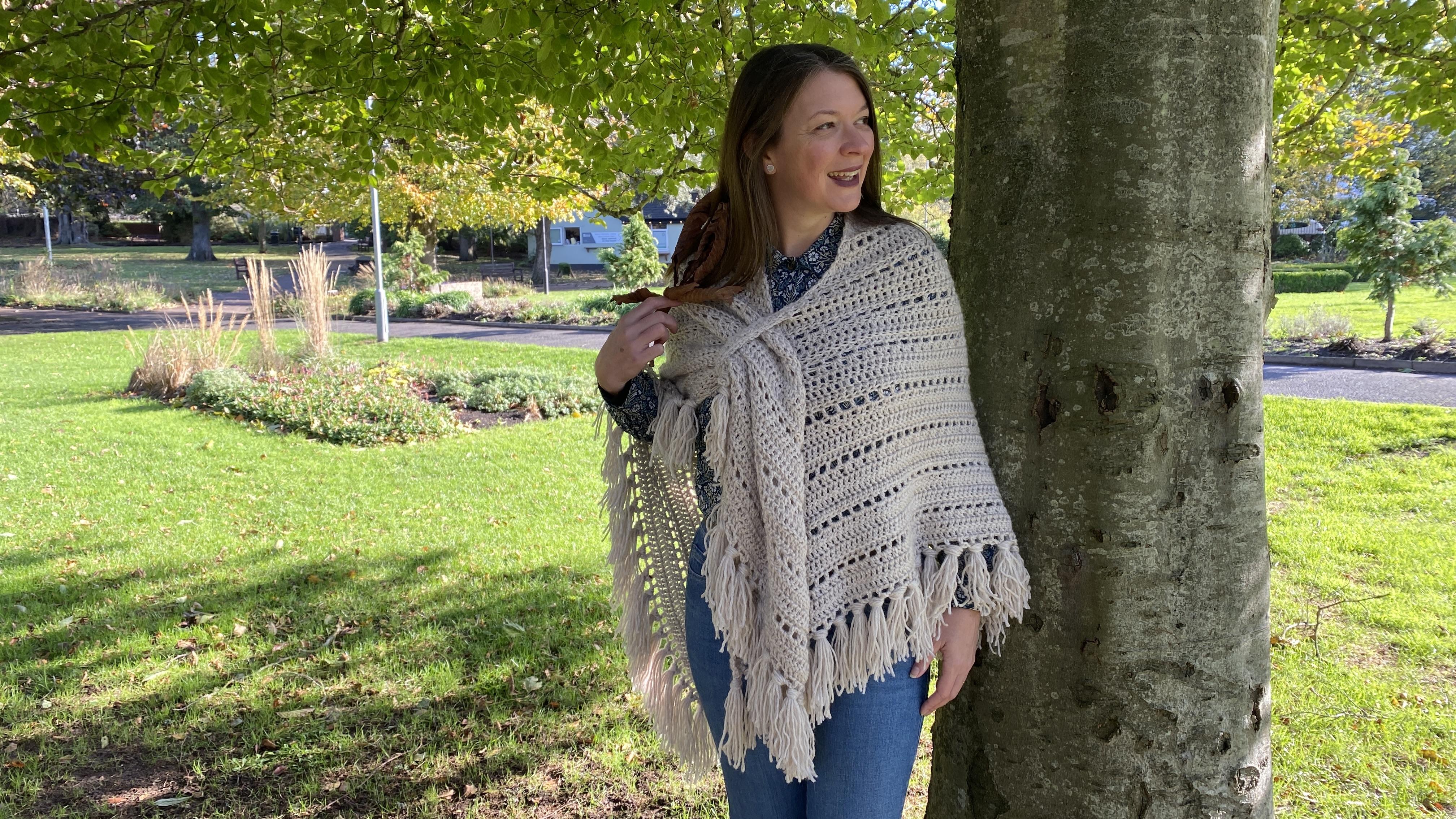 Blue Sage Hooded Shawl - I Like Crochet