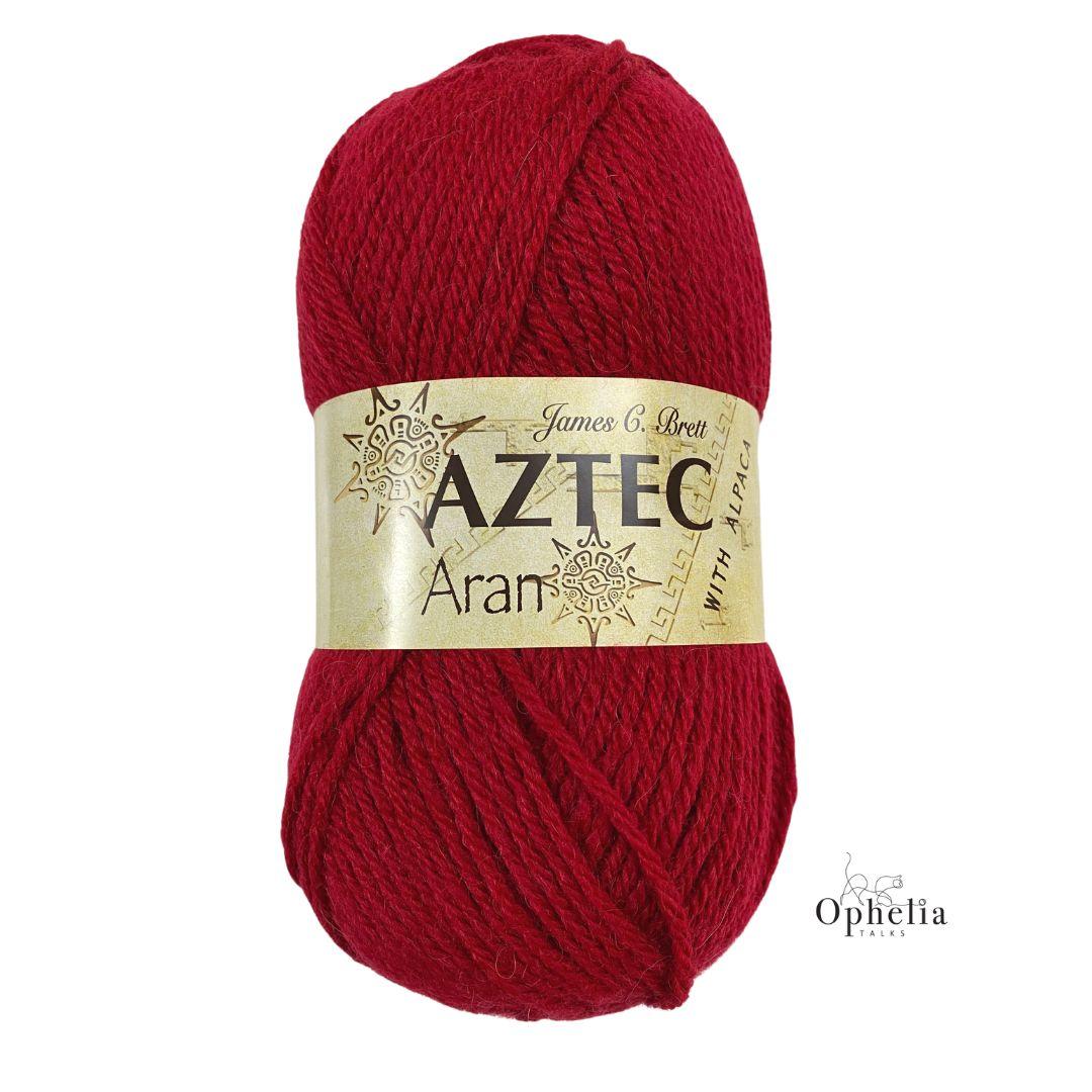 ball Aztec Aran in the colour Red AL7