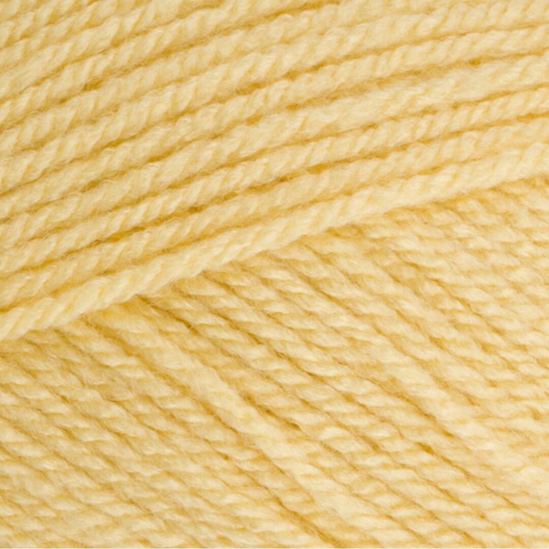 Wendy Supreme DK – Sugar Cookie (WD71), a soft buttery yellow yarn with a warm, cheerful tone, perfect for baby projects and sunny, uplifting designs