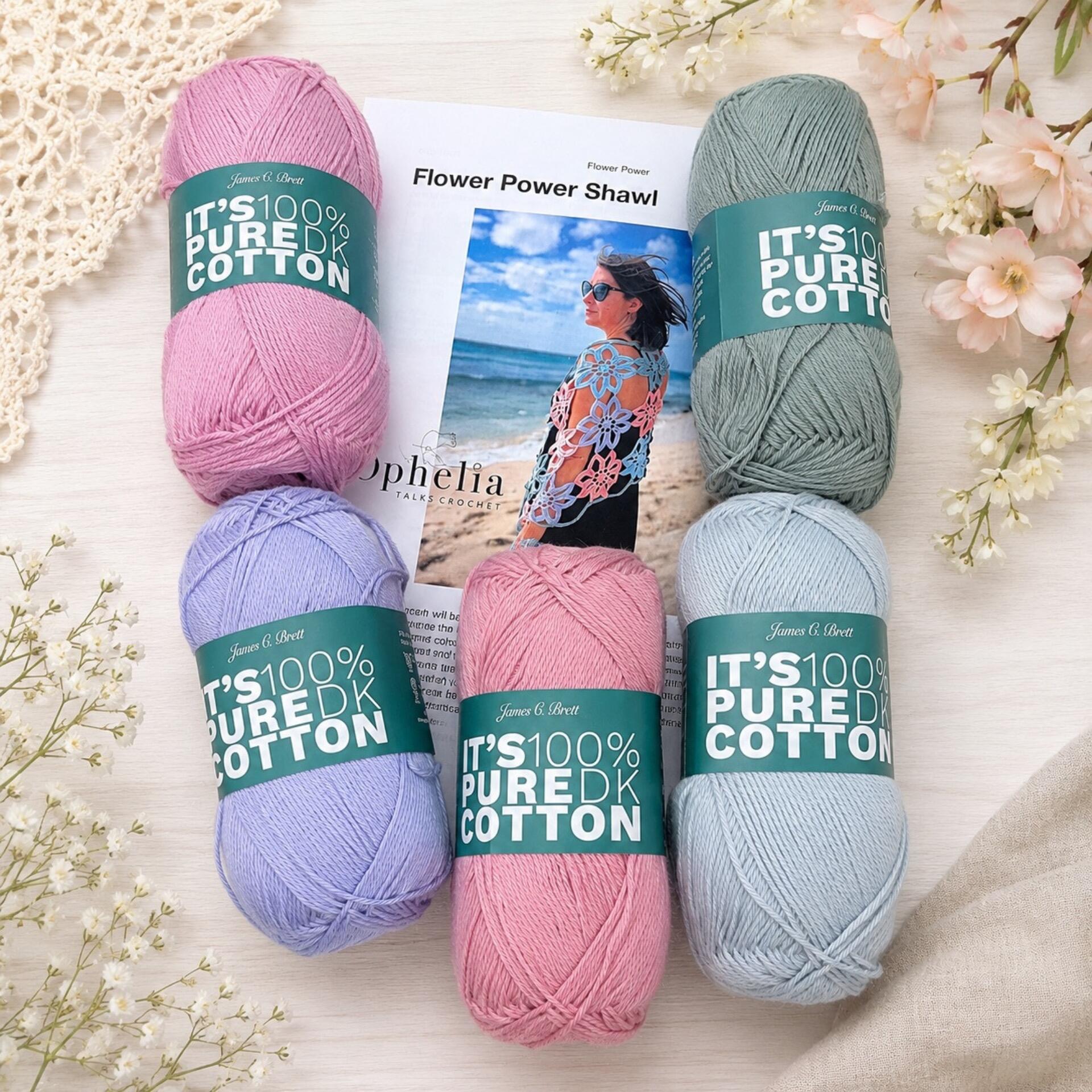 Begonia Cardigan Yarn Pack | 5 Balls Stylecraft Cotton Twist DK