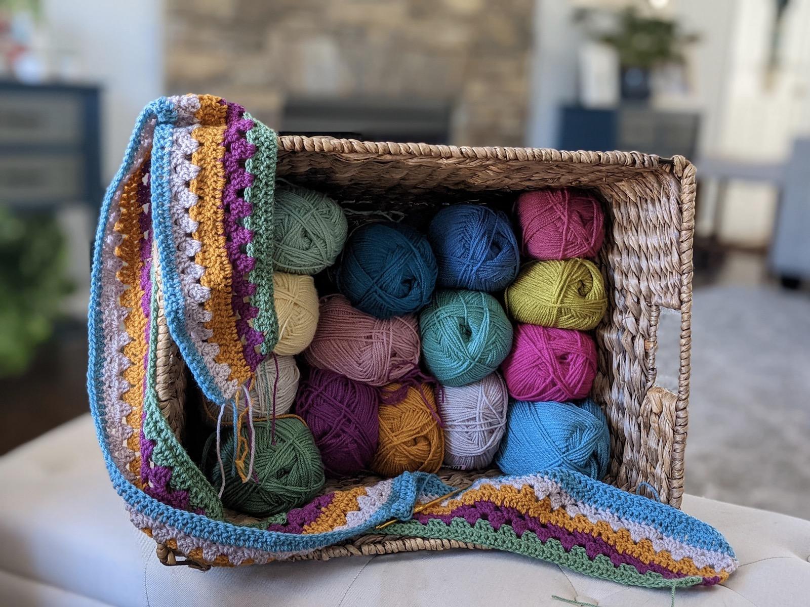 January yarn pack in basket