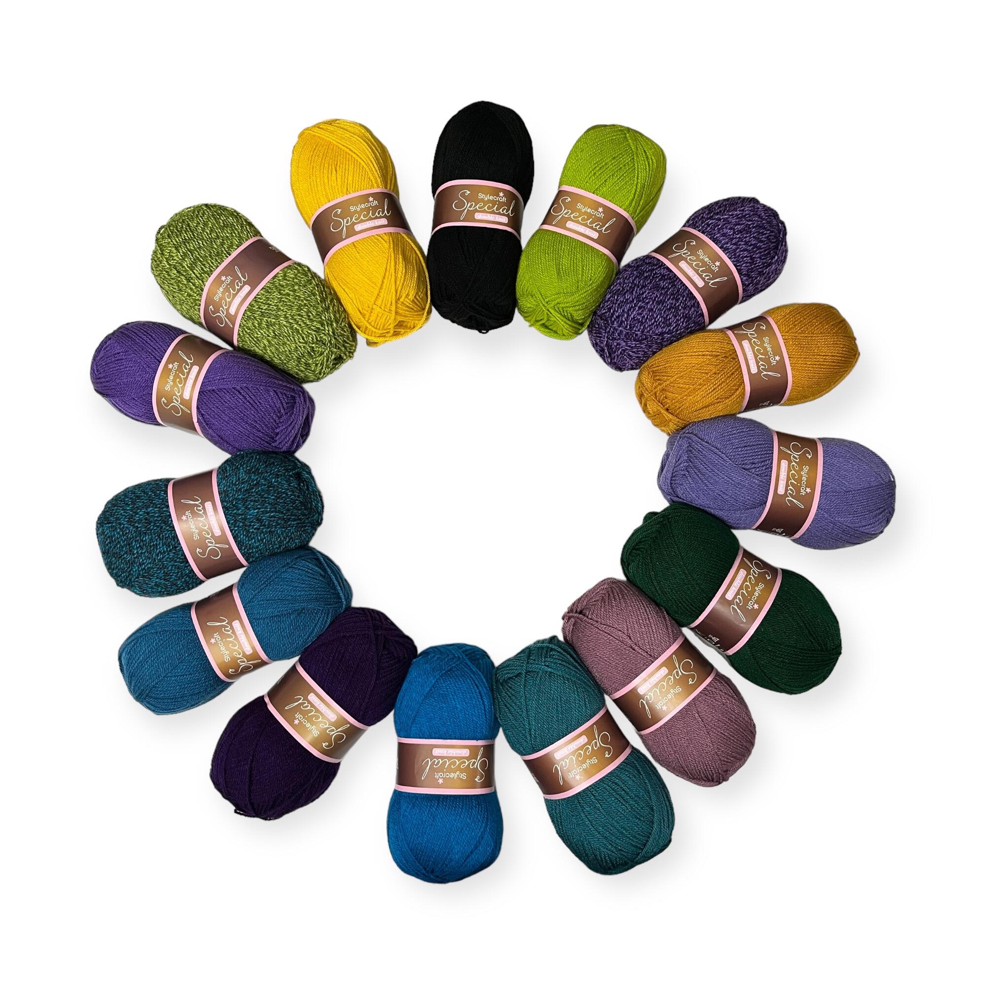The Peacock blanket yarn pack