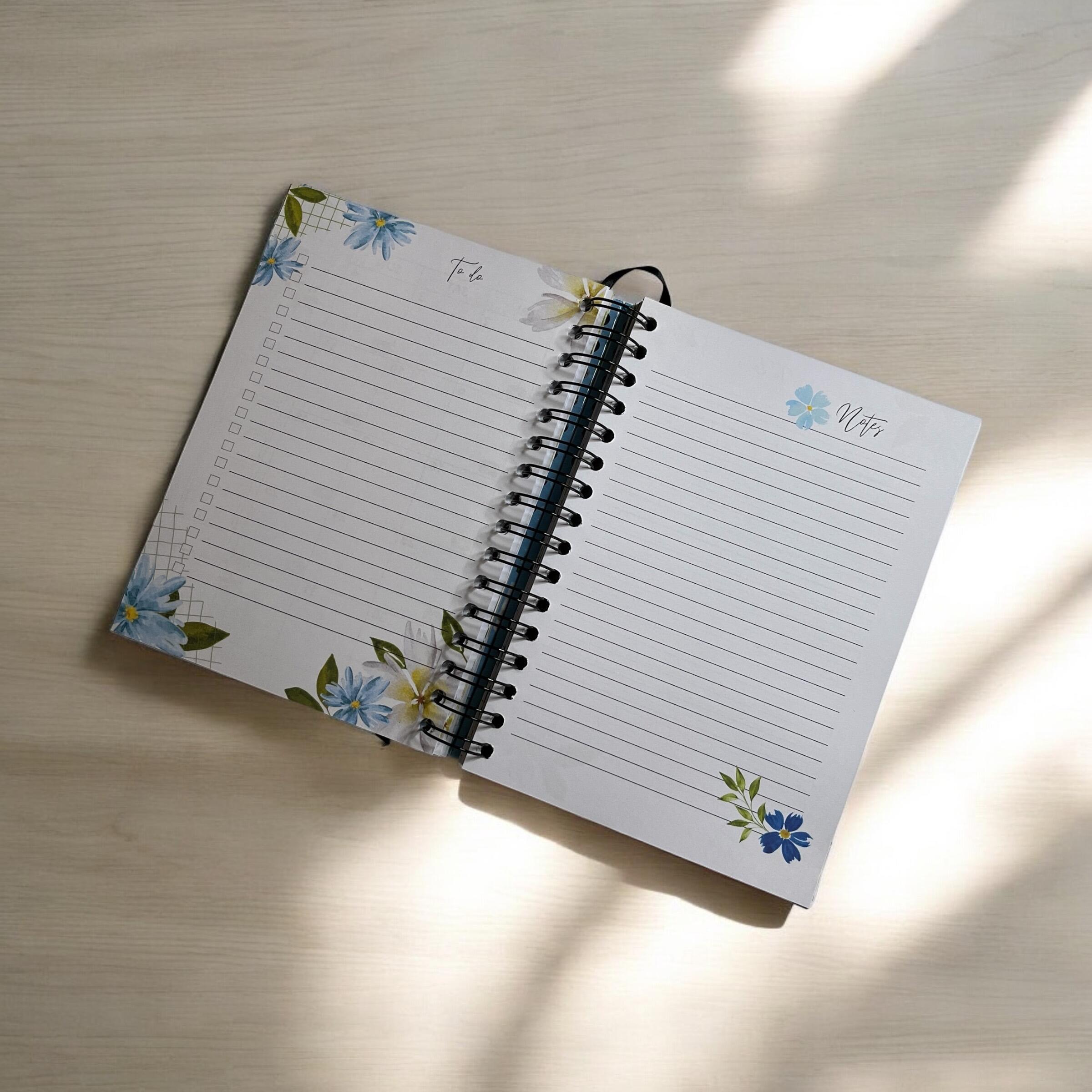 Example of pages in the crochet planner