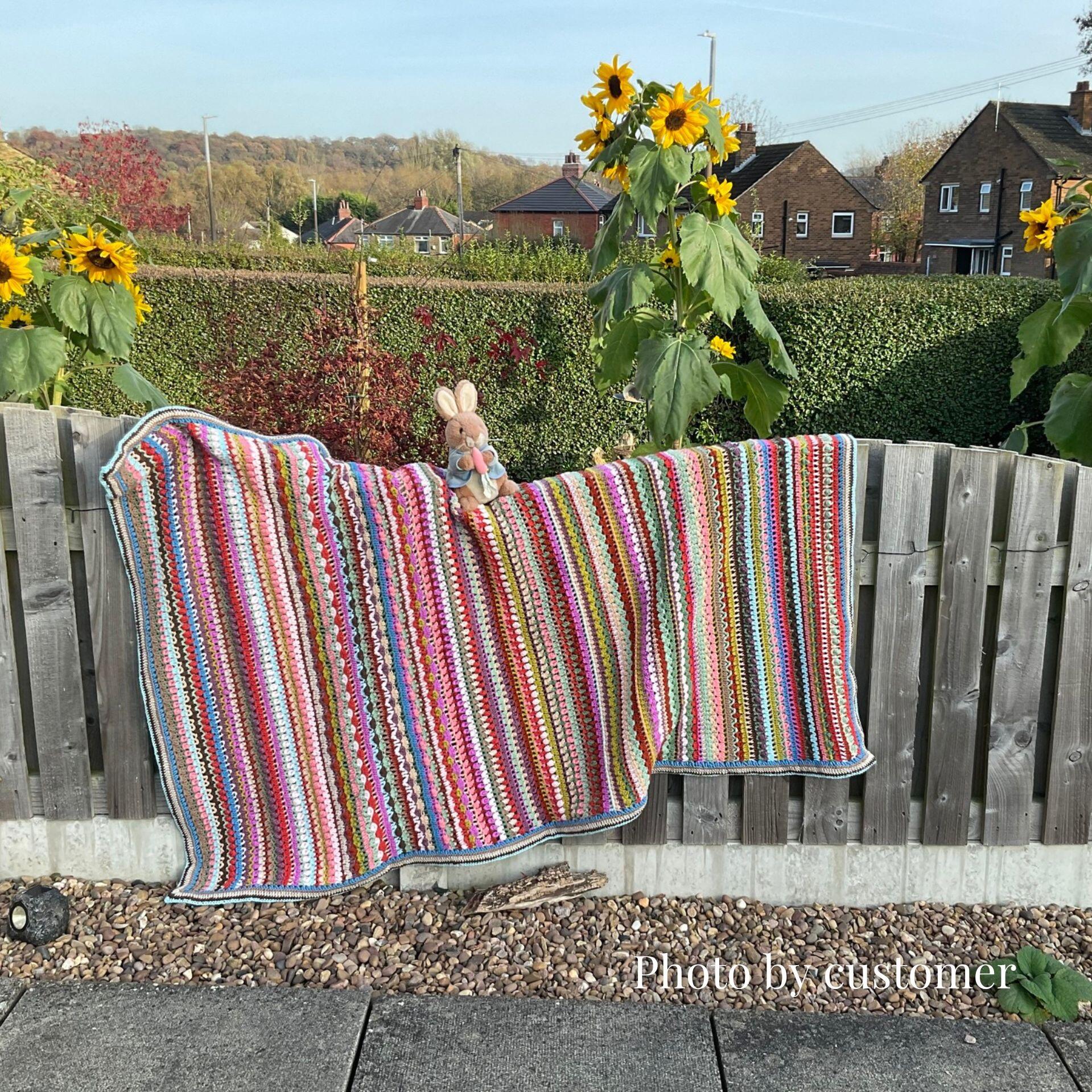 The lovely Windermere blanket over the garden fence