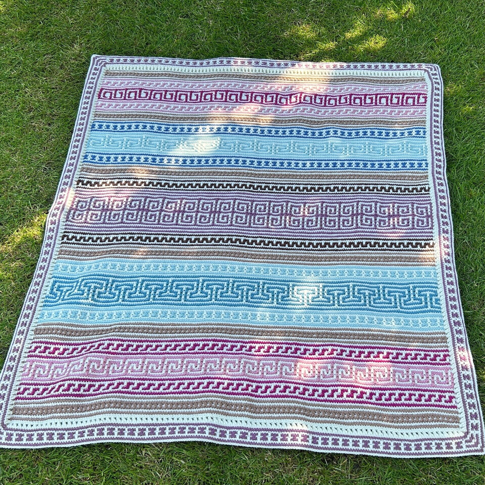 Odyssey blanket on the grass
