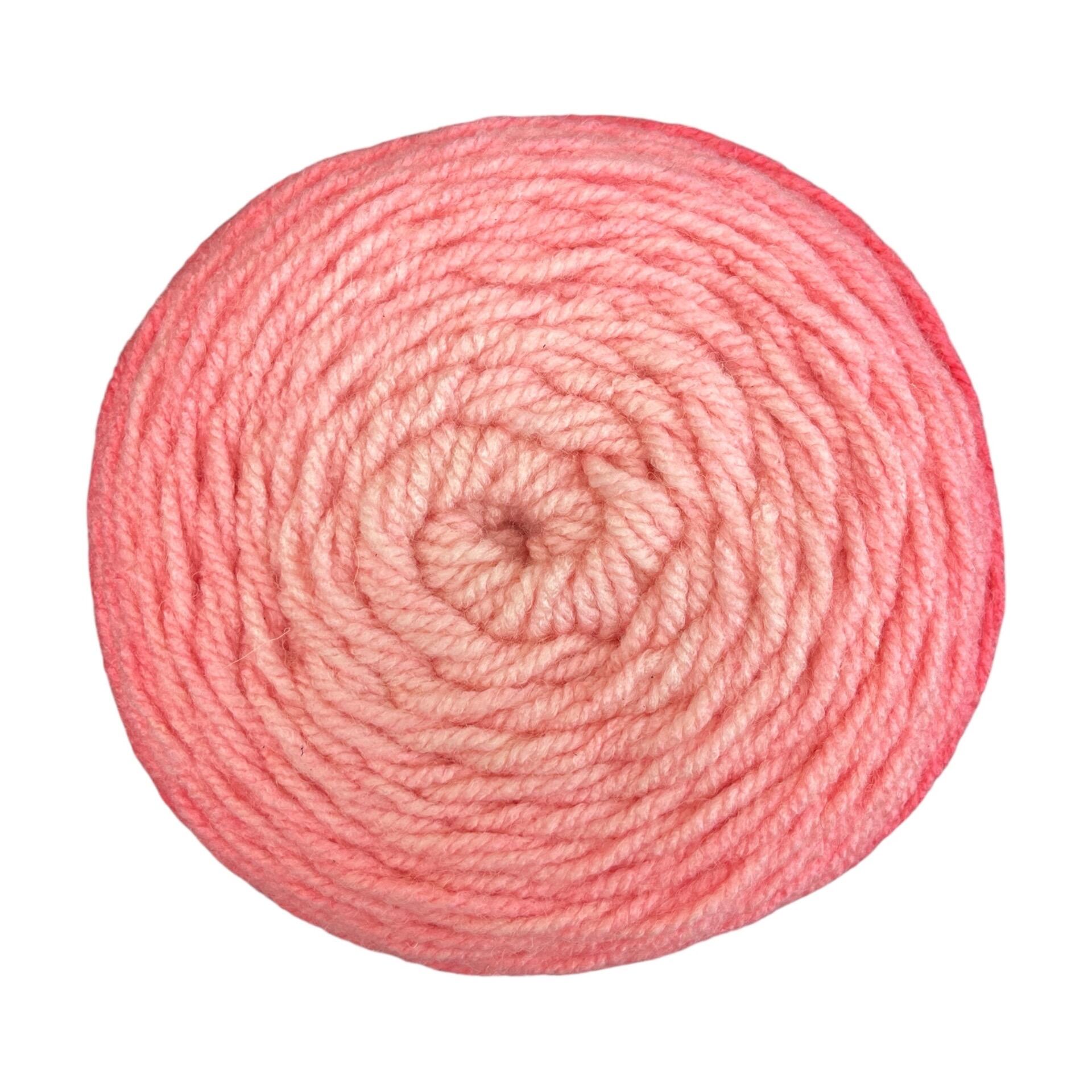 Stylecraft Horizon Chunky Yarn Pinks 5556 – 200g cake with ombré gradient shades of blush, rose, and raspberry pink