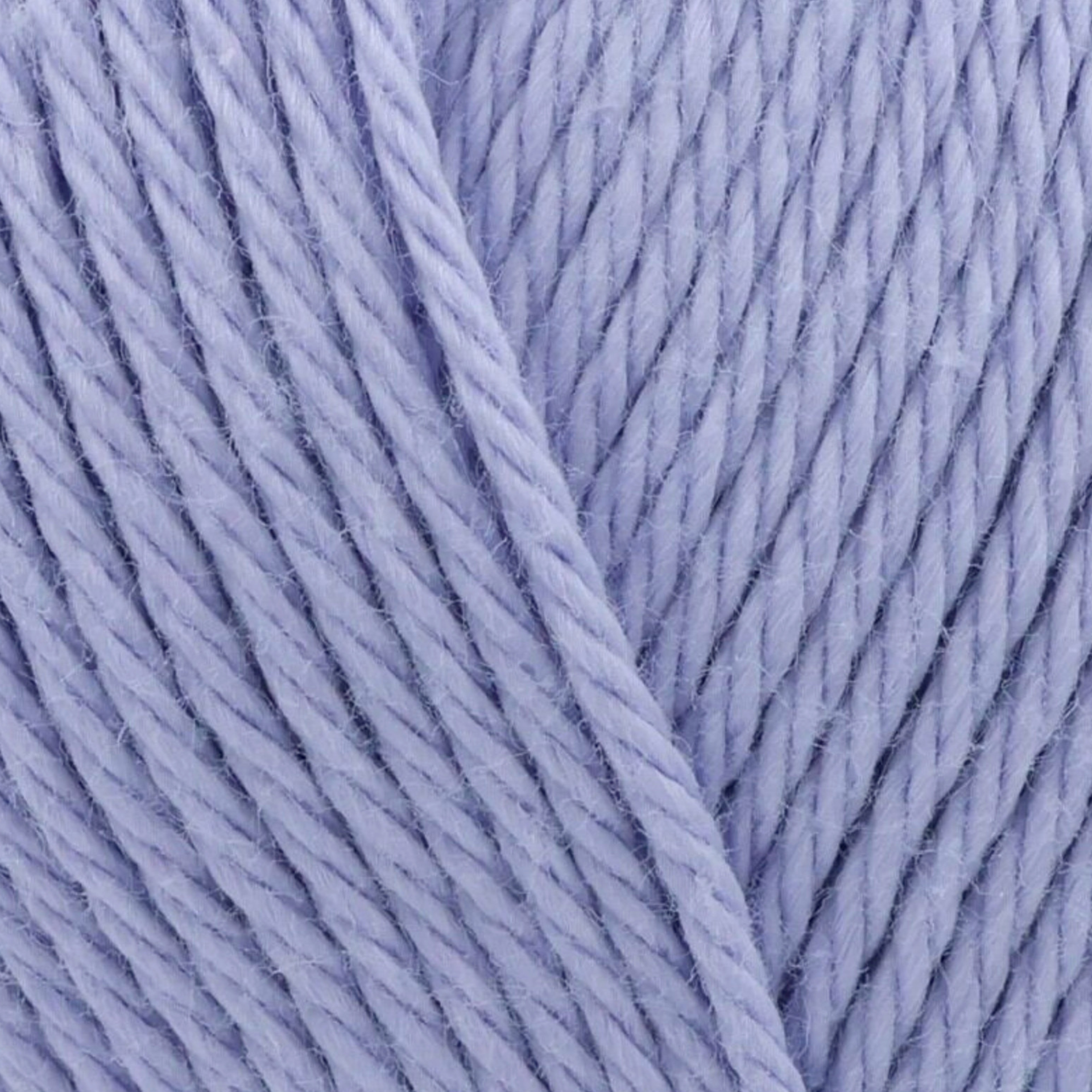 James C. Brett It’s Pure Cotton DK yarn Wisteria IC44, 100% cotton DK yarn texture in a soft pastel lilac shade.